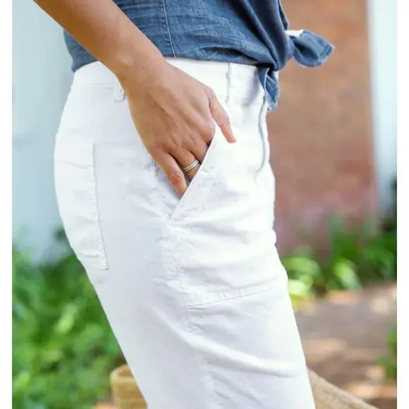 Frank and Eileen Jameson Utility Jogger White Linen - Picture 3 of 8